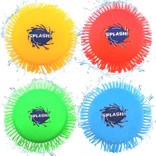 WELLXUNK Wasser Frisbee, 4 Stück Wasserfrisbee Splash, Wasser Wurfscheibe aus Schaumstoff und Silikon, 17 cm Wasserfrisby Sof, Wasserspielzeug in Knalligen Farben für Strand, Pool und Gartenspiele WELLXUNK Wasser Frisbee, 4 Stück Wasserfrisbee Splash, Wasser Wurfscheibe aus Schaumstoff und Silikon, 17 cm Wasserfrisby Sof, Wasserspielzeug in Knalligen Farben für Strand, Pool und Gartenspiele von WELLXUNK