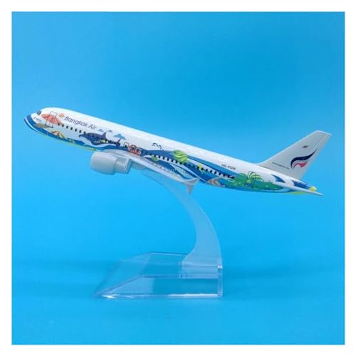 Aerobatic Flugzeug Für A320-200 Modell Spielzeug Thailand Bangkok Fish Airways Airlines Flugzeuge Flugzeug Modelle Sammlung 16CM Diecast Maßstab 1:400 von WELSAA