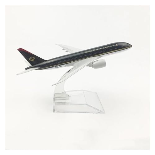 Aerobatic Flugzeug Für Royal Jordanian Boeing B787 Flugzeug Flugzeug Diecast Legierung Flugzeug Modell Spielzeug Kind Sammeln Dekoration 16CM von WELSAA