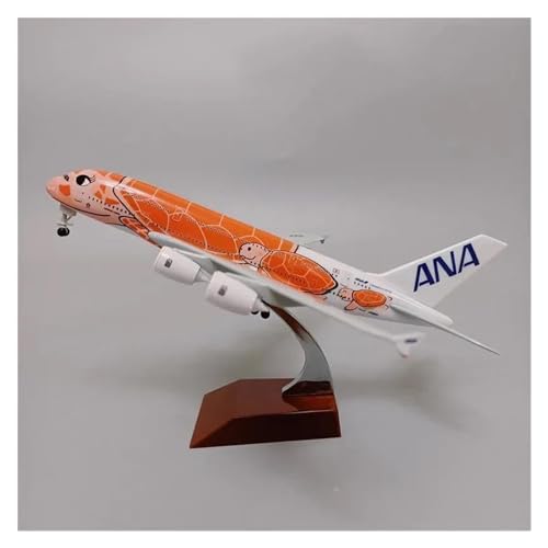 WELSAA Aerobatic Flugzeug 16 Cm/20 cm Legierung Metall Japan ANA Airbus A380 Cartoon Sea Turtle Airlines Druckguss Flugzeug Modell Flugzeug Flugzeug Mit Rädern Orange (Größe : B) von WELSAA