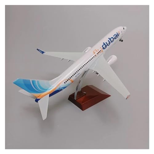 WELSAA Aerobatic Flugzeug 20 cm Air Fly Dubai Airlines B737 Druckguss-Flugzeugmodell Dubai Boeing 737-800 Airways Flugzeugmodell von WELSAA