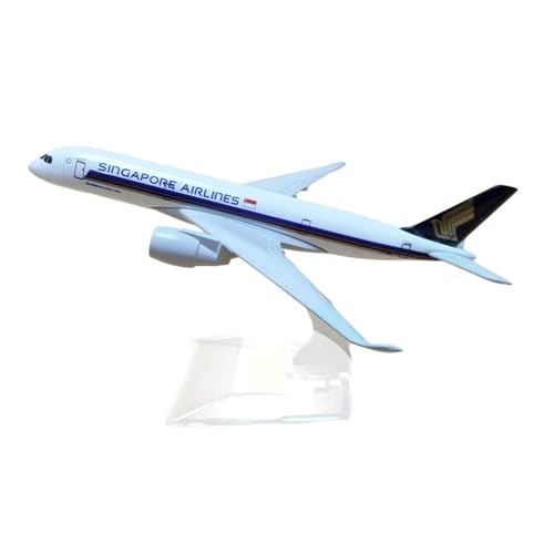 WELSAA Aerobatic Flugzeug Für Air Singapore Airlines Airbus A350-900 Modellflugzeug Flugzeug Kind 16 cm Maßstab 1:400 Flugzeuge Legierung Metall von WELSAA