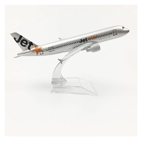 WELSAA Aerobatic Flugzeug Für Jetstar Airways Airbus A320 Airlines Flugzeug Modellflugzeug Druckguss Metall Flugzeug Sammlerstück 16CM von WELSAA