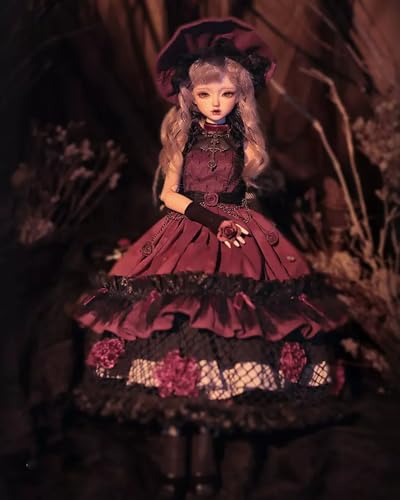 BJD Doll 1/4 SD Doll Prinzessin Puppe DIY Handgemacht Puppen Voller Satz Kleidung Schuhe Perücke Make-Up-Mädchen Mädchen Spielzeug für Geburtstage, Weihnachten Geschenk von WENCY