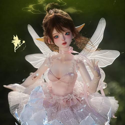 BJD Puppe 1/4 Elf Puppen BJD Doll Ball Gelenkpuppe Humanoide Handgemachte Puppe DIY Spielzeuge mit Full Set Kleidung Schuhe Perücke Kosmetik von WENCY