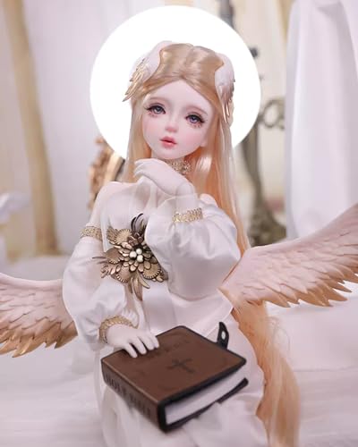 BJD Puppe 1/4 Elf Puppen BJD Doll Ball Gelenkpuppe Humanoide Handgemachte Puppe DIY Spielzeuge mit Full Set Kleidung Schuhe Perücke Kosmetik von WENCY