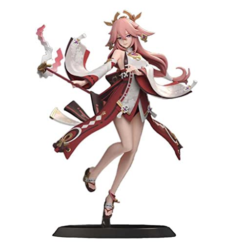 WENCY Genshin Impact Yae Miko PVC Figur Spielzeug Modell Statue 26Cm Statue Anime , Charaktere Puppe Modell von WENCY