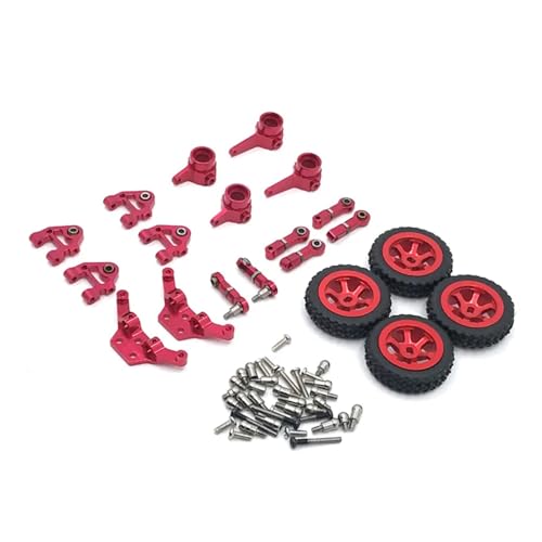 WENH 1/28 P929 P939 K969 K979 989 RC Auto Auto Teile Upgrade Lenkung Tasse Schwinge Stoßdämpfer Lenkung Stange Drift Rad Nabe (Color : 1) von WENH