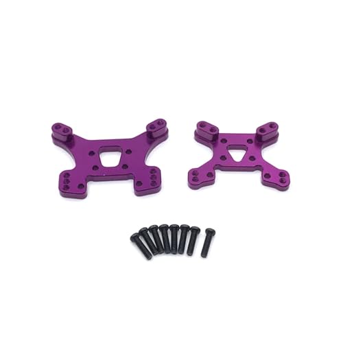 WENH 124017 124019 144001 144010 Rc Auto Metall Upgrade Teile Vorne Und Hinten Stoßdämpfer Zubehör Teil (Color : Purple) von WENH