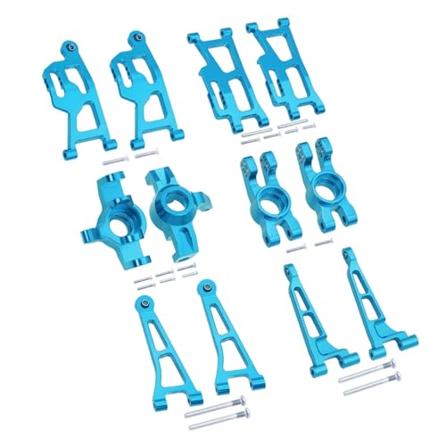 WENH 14210 14209 H14BM Metall Lenkung Tasse Oberen Unteren Schwinge Set Stoßdämpfer Turm Halterung Körper Post Auto Upgrade Teile (Color : Swing Arm Set Blue) von WENH