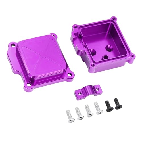 WENH 14210 14209 Metall Empfänger Box Schutzhülle ESC Radio Elektronische Tablett for RC Auto Upgrade Ersatzteil 14320B (Color : Purple) von WENH