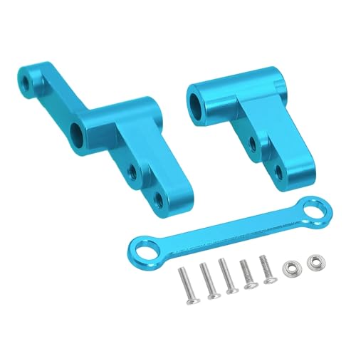 WENH 14301 14302 14303 CNC Metall Lenkung Modifikation Lenkung Gruppe Montage for 1/14 RC Auto Upgrades Teile (Color : Blue) von WENH