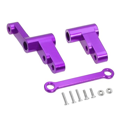 WENH 14301 14302 14303 CNC Metall Lenkung Modifikation Lenkung Gruppe Montage for 1/14 RC Auto Upgrades Teile (Color : Purple) von WENH