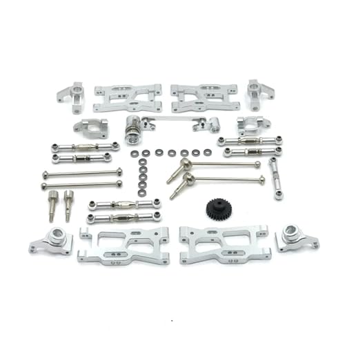 WENH 144010 144002 124017 124019 124018 144001 124007 RC Auto Teile Upgrade Metall Kit Antriebswelle Zugstange Schaukel Arm Lenkung(White) von WENH