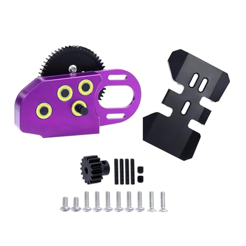 WENH 2Low Gearbox Middle Transmission Box W/Overdrive Gear for 1/10 RC Crawler Axial III II 90046 Upgrade-Teil (Color : Purple) von WENH