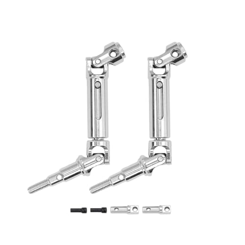 WENH 2Pcs Edelstahl Metall Antriebswelle Hund Knochen Antriebswelle for 14210 14209 1/14 RC Auto Upgrade Teile von WENH