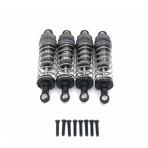 WENH 4PCs/1set Metall Vorne und Hinten Stoßdämpfer for 124019 144001 RC Auto Upgrade Teile(Dark Grey) von WENH