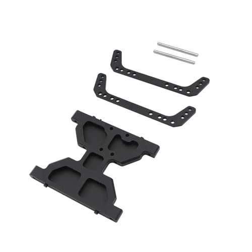 WENH Aluminium Chassis Skid Platte Metall Getriebe Platte for 1/10 RC Crawler Axial Scx10 1,9 UTB F9 AXI03004 Upgrade Teile (Color : Black) von WENH