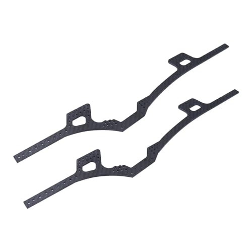 WENH Carbonfaser-Chassis-Rahmenschiene 2 niedriges Getriebe mit Unterfahrschutz for 1/10 RC Crawler SCX10 Teile mit unterem Schwerpunkt (Color : Rails) von WENH