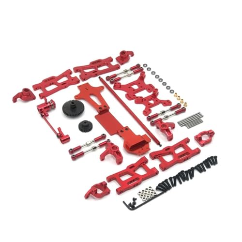 WENH Geeignet for 1/14 144010 144001 144002 RC Auto Metall Upgrade und Änderung Teile(Red) von WENH