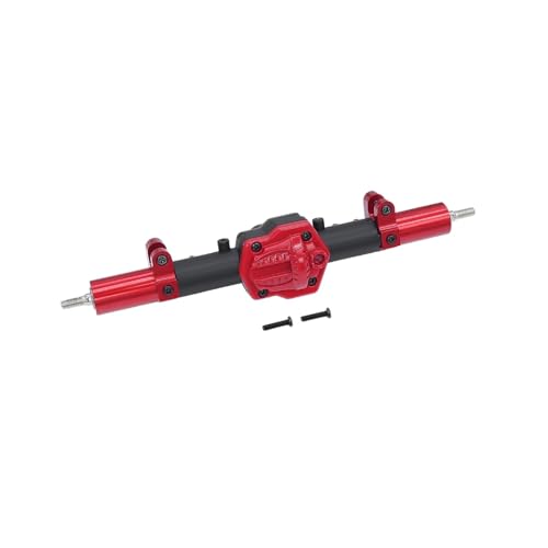 WENH MN86 Komplettes Vorder- und Hinterdifferential mit gerader Achse und Diff-Getriebe for Crawler-Auto 1/12 MN128 G500 MN86K MN86KS MN86S Upgrade (Color : Rear axle Black Red) von WENH