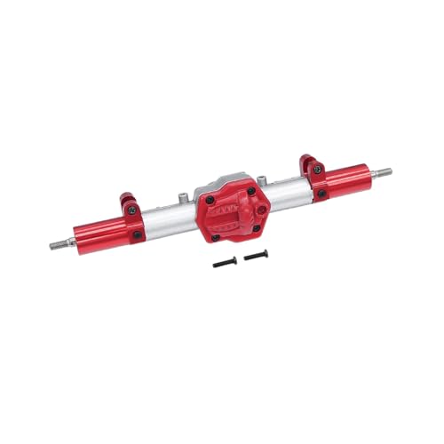 WENH MN86 Komplettes Vorder- und Hinterdifferential mit gerader Achse und Diff-Getriebe for Crawler-Auto 1/12 MN128 G500 MN86K MN86KS MN86S Upgrade (Color : Rear axle Silver Red) von WENH