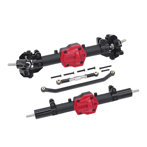 WENH MN86 Komplettes Vorder- und Hinterdifferential mit gerader Achse und Diff-Getriebe for Crawler-Auto 1/12 MN128 G500 MN86K MN86KS MN86S Upgrade (Color : Set Black) von WENH