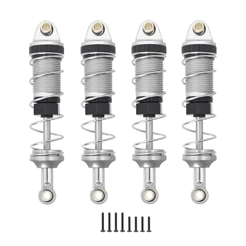 WENH Metall Öl Stoßdämpfer Dämpfer for MN128 MN86K MN86KS MN128 MN86 MN86S MN G500 1/12 RC Auto Upgrade Teile (Color : Silver) von WENH