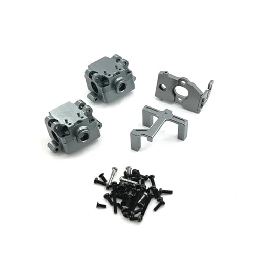 WENH Metall-Upgrade, Getriebe, Motorbasis, Lenkgetriebebasis, for 1/28 284161 284010 284131 K989 K969 K979 P929 RC-Autoteile(Dark Grey) von WENH