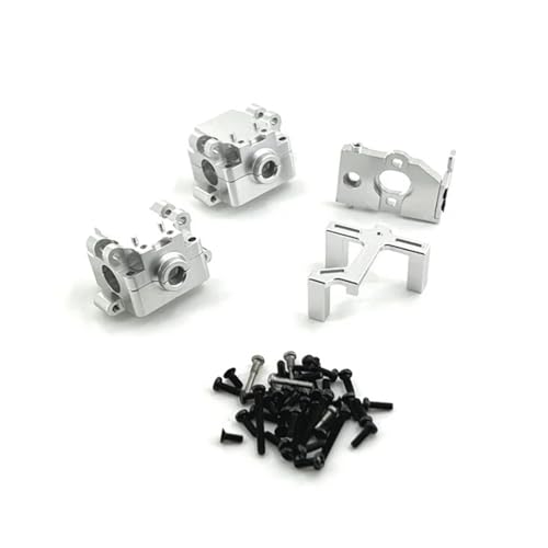 WENH Metall-Upgrade, Getriebe, Motorbasis, Lenkgetriebebasis, for 1/28 284161 284010 284131 K989 K969 K979 P929 RC-Autoteile(Silver) von WENH