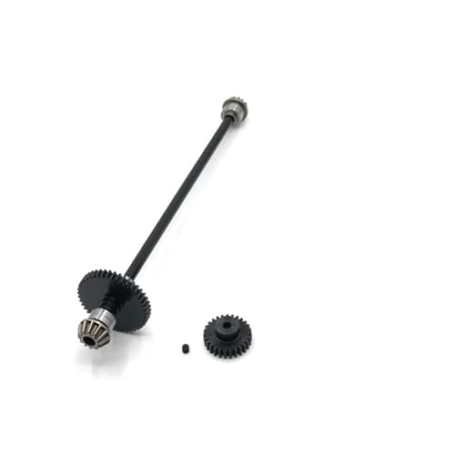 WENH Metall Upgrade 27T Motor Getriebe Zentrale Antriebswelle Montage for 1/14 144010 144001 144002 RC Auto Teile(Black) von WENH