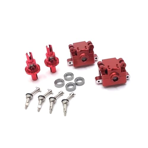 WENH Metall Upgrade 27mm Antriebswelle Getriebe Differential for 1/28 284131 K969 K979 K989 K999 P929 P939 RC Auto Teile(Red) von WENH