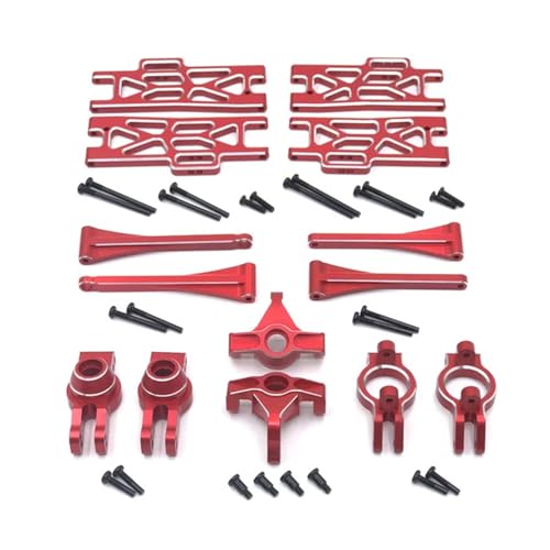 WENH Metall Upgrade C-Sitz Schaukel Arm Lenkung Cup Set von 7 for 1/10 104009 1/12 12402-A 12404 12409 RC Auto Teile(Red) von WENH