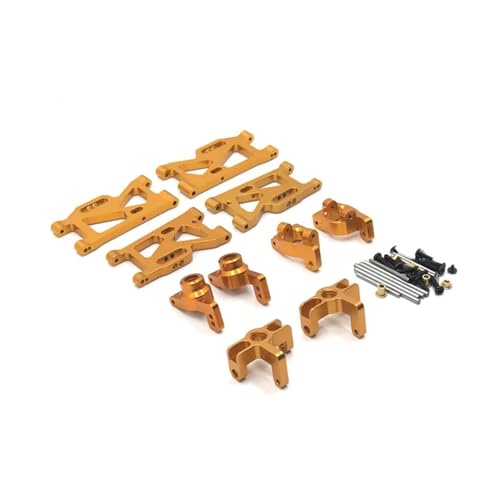 WENH Metall-Upgrade-Schwingen-Lenkbecher, 5er-Set for 144010 144001 144002 124016 124017 124018 124019 RC-Autoteile(Gold Five-Piece) von WENH