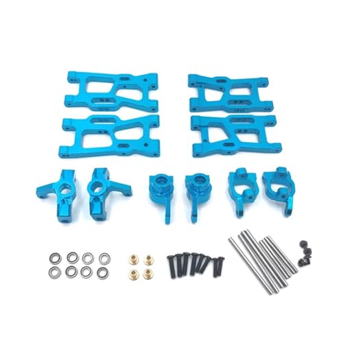 WENH Metall-Upgrades, Schwenkarm-Lenkbecherlager, 6er-Pack for 144010 144001 144002 124016 124017 124018 124019 RC-Autoteile(Blue) von WENH