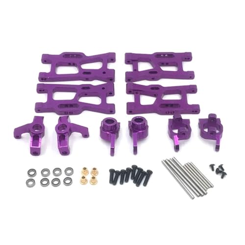 WENH Metall-Upgrades, Schwenkarm-Lenkbecherlager, 6er-Pack for 144010 144001 144002 124016 124017 124018 124019 RC-Autoteile(Purple) von WENH