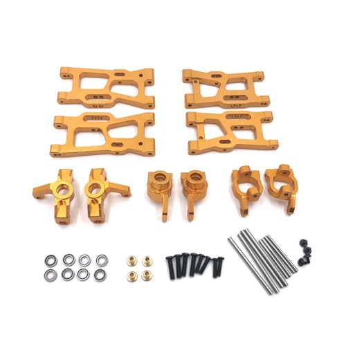 WENH Metall-Upgrades Schwingarm-Lenkschalenlager 6er-Pack for 144010 144001 144002 124016 124017 124018 124019 RC-Autoteile (Color : Yellow) von WENH