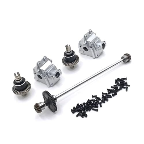 WENH Upgrade Metall Center Antriebswelle Montage Getriebe Differential Kit for 144010 144001 144002 Teile(White) von WENH