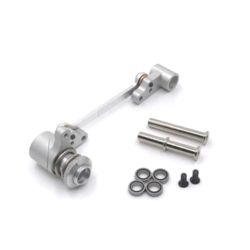 WENH Upgrade Metall Lenkung Montage for 144010 144001 144002 124016 127017 124018 124019 1/14 RC Auto Teile(Silver) von WENH