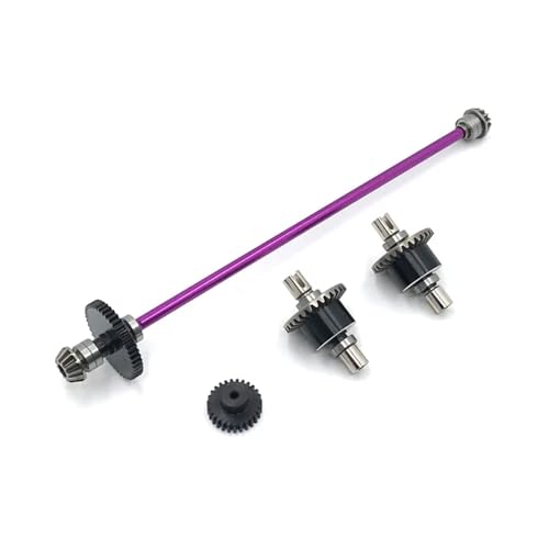 WENH for 1/12 124017-16-18-19 124010RC Auto Metall Upgrade Teile Differential Zentrale Shift Montage Motor Zähne Reduktion Getriebe(Purple) von WENH