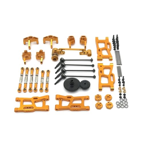 WENH for 124016 124017-18 124019 144001144010 RC Autoteile Metall Upgrade Kit Antriebswelle Zugstange Schwinge Lenkgetriebe(Golden) von WENH