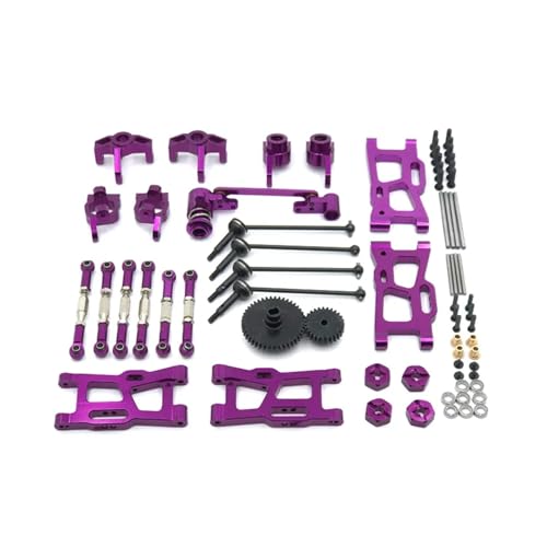 WENH for 124016 124017-18 124019 144001144010 RC Autoteile Metall Upgrade Kit Antriebswelle Zugstange Schwinge Lenkgetriebe(Purple) von WENH