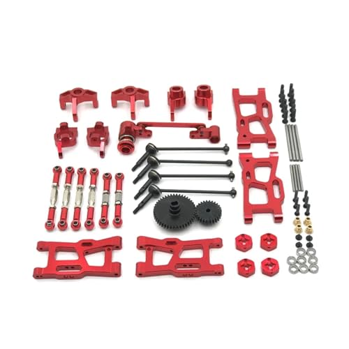 WENH for 124016 124017-18 124019 144001144010 RC Autoteile Metall Upgrade Kit Antriebswelle Zugstange Schwinge Lenkgetriebe(Red) von WENH