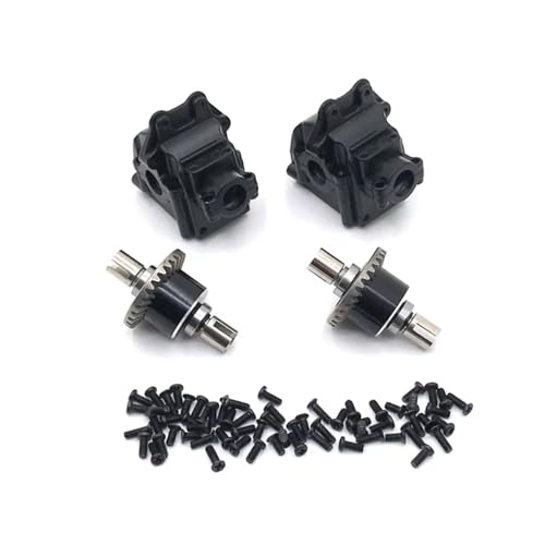 WENH for 144001 144010 02 124010 124016 17 18 19 Upgrade Teile Zubehör Metall Getriebe Und Alle Metall Differential(Black) von WENH