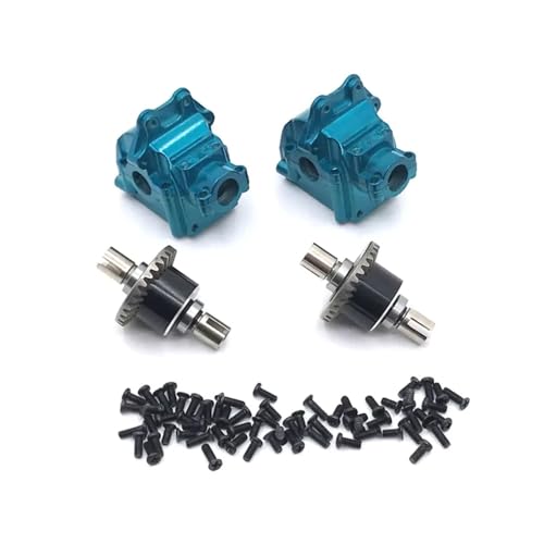 WENH for 144001 144010 02 124010 124016 17 18 19 Upgrade Teile Zubehör Metall Getriebe Und Alle Metall Differential(Blue) von WENH