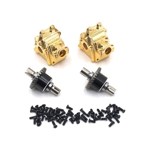 WENH for 144001 144010 02 124010 124016 17 18 19 Upgrade Teile Zubehör Metall Getriebe Und Alle Metall Differential(Golden) von WENH