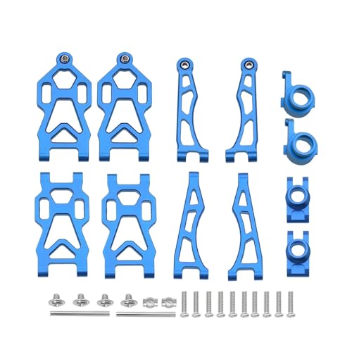 WENH for 16101 16102Pro 16103 Aluminium Suspension Schaukel Arm Rad Sitz Lenkung Tasse for Q130A Q130B Q141 Metall Upgrade Teile (Color : Blue) von WENH