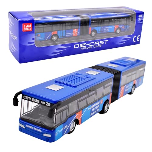 Bus Spielzeug Modell, Cars Spielzeug Zurückziehen Auto Trägheit Reibungsbetriebene Autos Kinder Modell Auto Bus Spielfahrzeuge Cars Kinderidee Spielfahrzeuge Geburtstag Geschenke für Kinder,Blau von WENHYXG