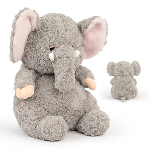 WENHYXG Elephant Plüsch Spielzeug Kinderpuppe Kuscheltier Puppe Animal Plüschtier, Spielzeug Plüschpuppe für Kinder Erwachsene Weihnachten Geburtstag Geschenk 23cm von WENHYXG