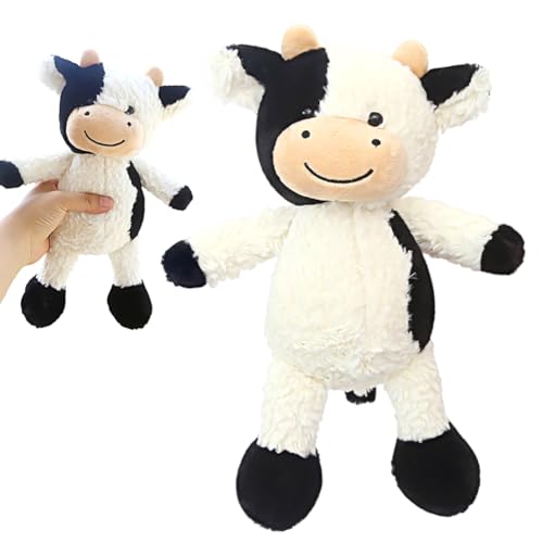 WENHYXG Kuh Plüschtier, Kuscheltier Puppe Stofftiere Spielzeug Weiche Kuschelige Puppe Plüschtiere Spielzeug Kissen Plushie Plush Pillow Deko Geschenk für Spielzeug Kinder Ab 3 Jahre (30cm) von WENHYXG